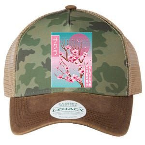 Cherry Blossom Japanese Sakura Vaporwave Aesthetic Legacy Tie Dye Trucker Hat