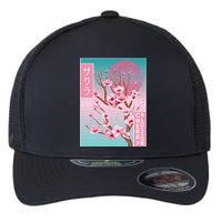 Cherry Blossom Japanese Sakura Vaporwave Aesthetic Flexfit Unipanel Trucker Cap