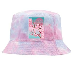 Cherry Blossom Japanese Sakura Vaporwave Aesthetic Tie-Dyed Bucket Hat