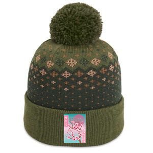 Cherry Blossom Japanese Sakura Vaporwave Aesthetic The Baniff Cuffed Pom Beanie