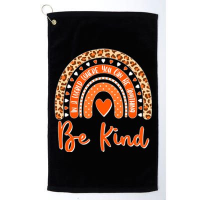 Cute Be Kind Wear Orange Rainbow Platinum Collection Golf Towel