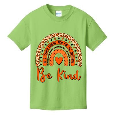 Cute Be Kind Wear Orange Rainbow Kids T-Shirt