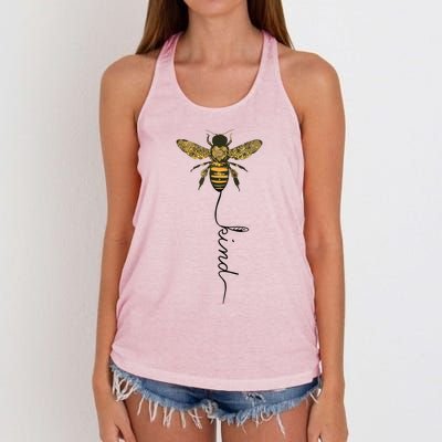 Cool Bee Kind Be Kind Shirts Gift For Women Men Women's Knotted Racerback Tank