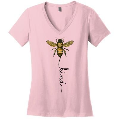 Cool Bee Kind Be Kind Shirts Gift For Women Men Women's V-Neck T-Shirt