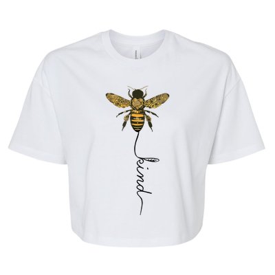 Cool Bee Kind Be Kind Shirts Gift For Women Men Bella+Canvas Jersey Crop Tee