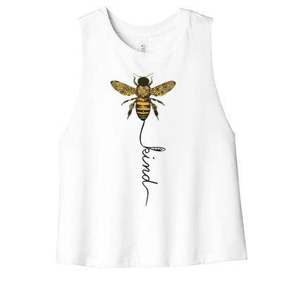 Cool Bee Kind Be Kind Shirts Gift For Women Men Women's Racerback Cropped Tank