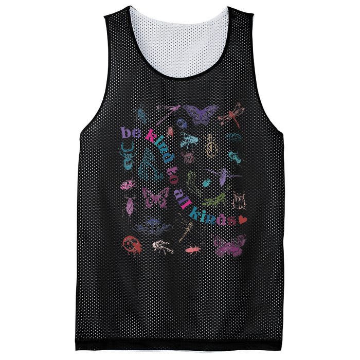 Cute Be Kind To All Kinds Retro Vintage 90s Butterly Gift Mesh Reversible Basketball Jersey Tank