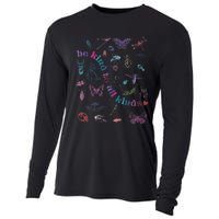 Cute Be Kind To All Kinds Retro Vintage 90s Butterly Gift Cooling Performance Long Sleeve Crew