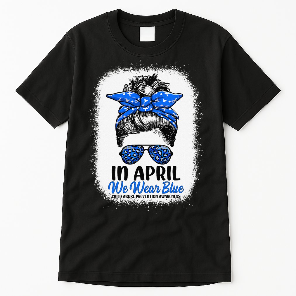 Cute Be Kind Blue Sunflower Child Abuse Prevention Awareness Tall T-Shirt