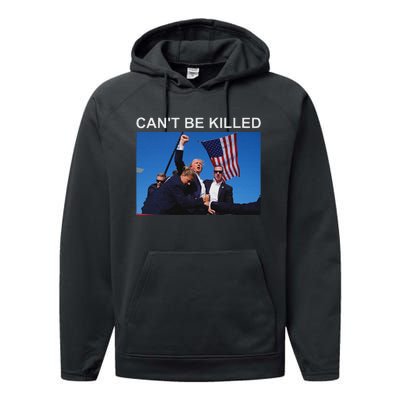 CanT Be Killed Trump Strong Support Performance Fleece Hoodie