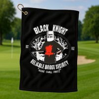 Cool Black Knight Bridge Security Golf Towel