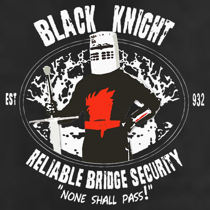 Cool Black Knight Bridge Security Golf Towel