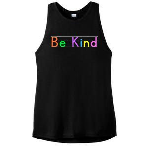 Colorful Be Kind Primary Style Boy Girl Teachers Ladies PosiCharge Tri-Blend Wicking Tank