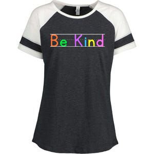 Colorful Be Kind Primary Style Boy Girl Teachers Enza Ladies Jersey Colorblock Tee