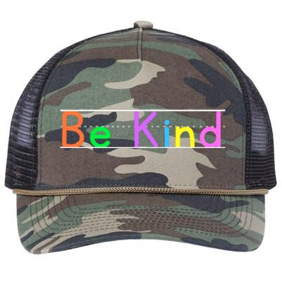 Colorful Be Kind Primary Style Boy Girl Teachers Retro Rope Trucker Hat Cap