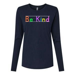 Colorful Be Kind Primary Style Boy Girl Teachers Womens Cotton Relaxed Long Sleeve T-Shirt