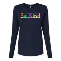 Colorful Be Kind Primary Style Boy Girl Teachers Womens Cotton Relaxed Long Sleeve T-Shirt