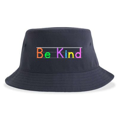 Colorful Be Kind Primary Style Boy Girl Teachers Sustainable Bucket Hat