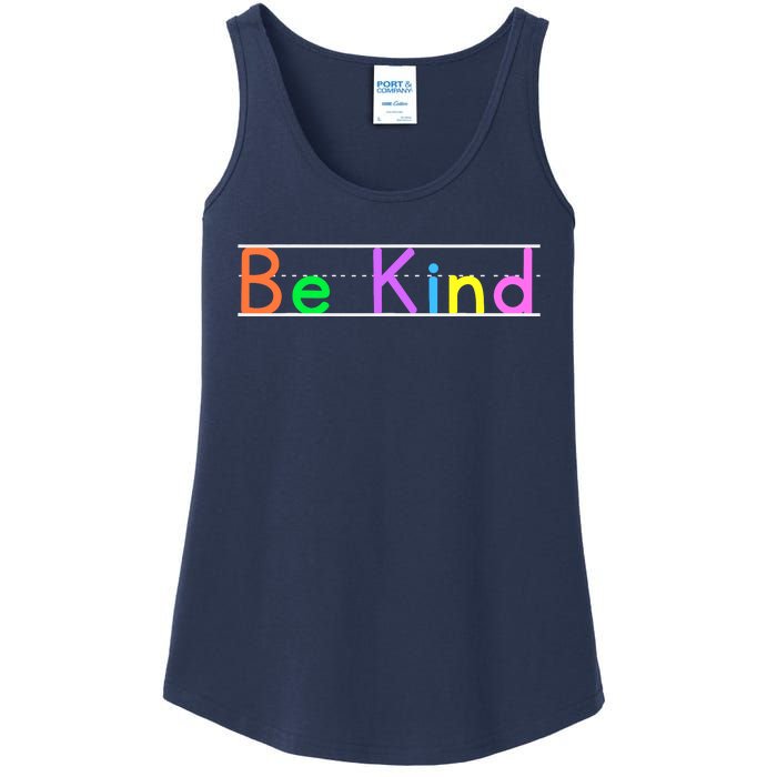 Colorful Be Kind Primary Style Boy Girl Teachers Ladies Essential Tank