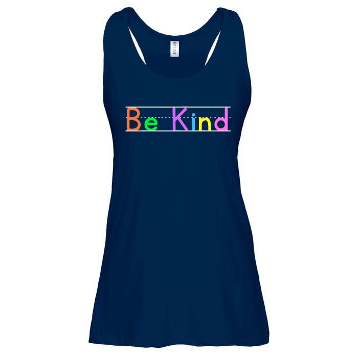 Colorful Be Kind Primary Style Boy Girl Teachers Ladies Essential Flowy Tank