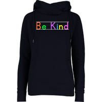 Colorful Be Kind Primary Style Boy Girl Teachers Womens Funnel Neck Pullover Hood