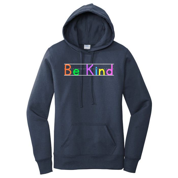 Colorful Be Kind Primary Style Boy Girl Teachers Women's Pullover Hoodie