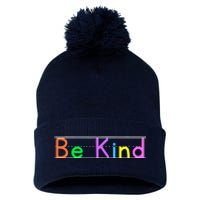 Colorful Be Kind Primary Style Boy Girl Teachers Pom Pom 12in Knit Beanie