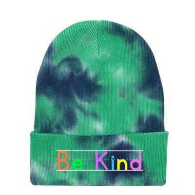 Colorful Be Kind Primary Style Boy Girl Teachers Tie Dye 12in Knit Beanie