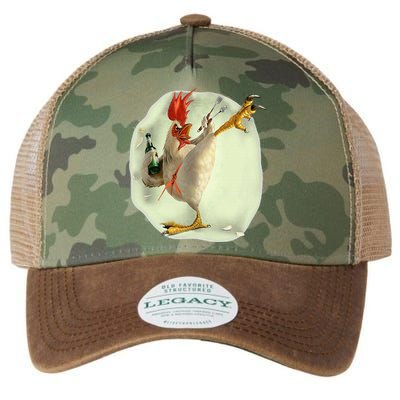 Chicken Beer Karate Kick Cool Chicken Legacy Tie Dye Trucker Hat