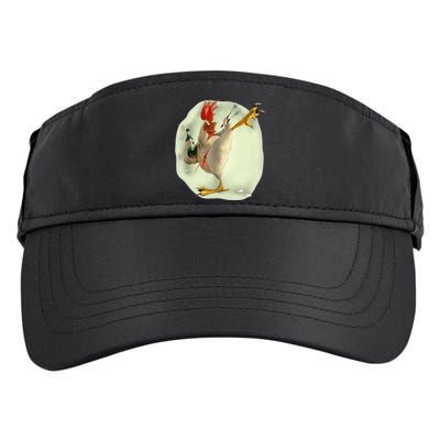 Chicken Beer Karate Kick Cool Chicken Adult Drive Performance Visor