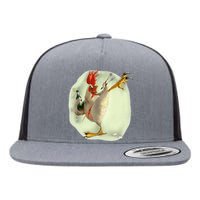 Chicken Beer Karate Kick Cool Chicken Flat Bill Trucker Hat