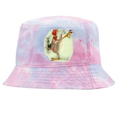 Chicken Beer Karate Kick Cool Chicken Tie-Dyed Bucket Hat