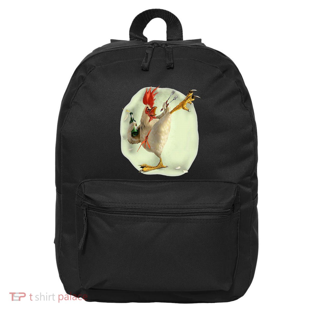 Chicken Beer Karate Kick Cool Chicken 16 in Basic Backpack