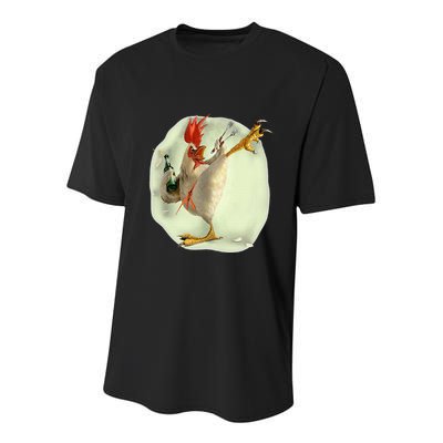 Chicken Beer Karate Kick Cool Chicken Youth Performance Sprint T-Shirt