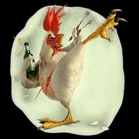 Chicken Beer Karate Kick Cool Chicken Youth Performance Sprint T-Shirt