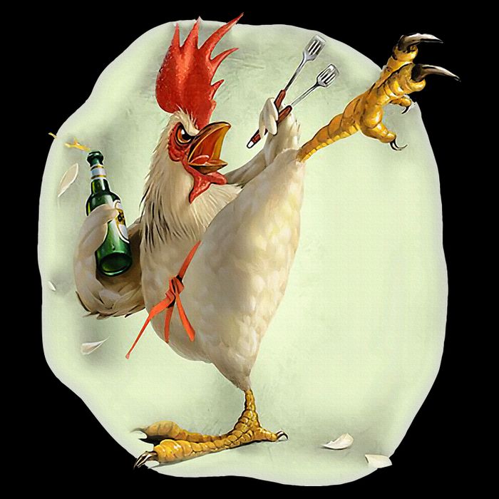 Chicken Beer Karate Kick Cool Chicken Youth Performance Sprint T-Shirt
