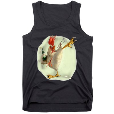 Chicken Beer Karate Kick Cool Chicken Tank Top
