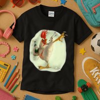Chicken Beer Karate Kick Cool Chicken Kids T-Shirt