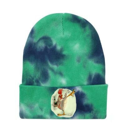 Chicken Beer Karate Kick Cool Chicken Tie Dye 12in Knit Beanie