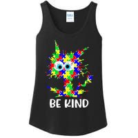 Cat Be Kind Autism Awareness Puzzle Ladies Essential Tank