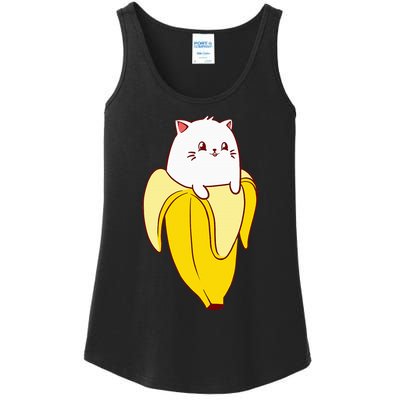 Cat Banana Kitten Lover Funny Kawaii Neko Pet Owner Ladies Essential Tank