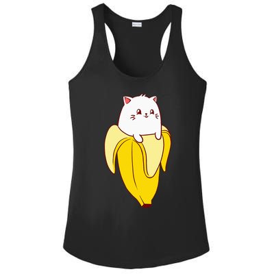 Cat Banana Kitten Lover Funny Kawaii Neko Pet Owner Ladies PosiCharge Competitor Racerback Tank