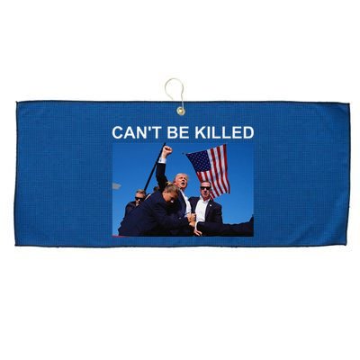 CanT Be Killed Trump  CanT Be Killed Large Microfiber Waffle Golf Towel