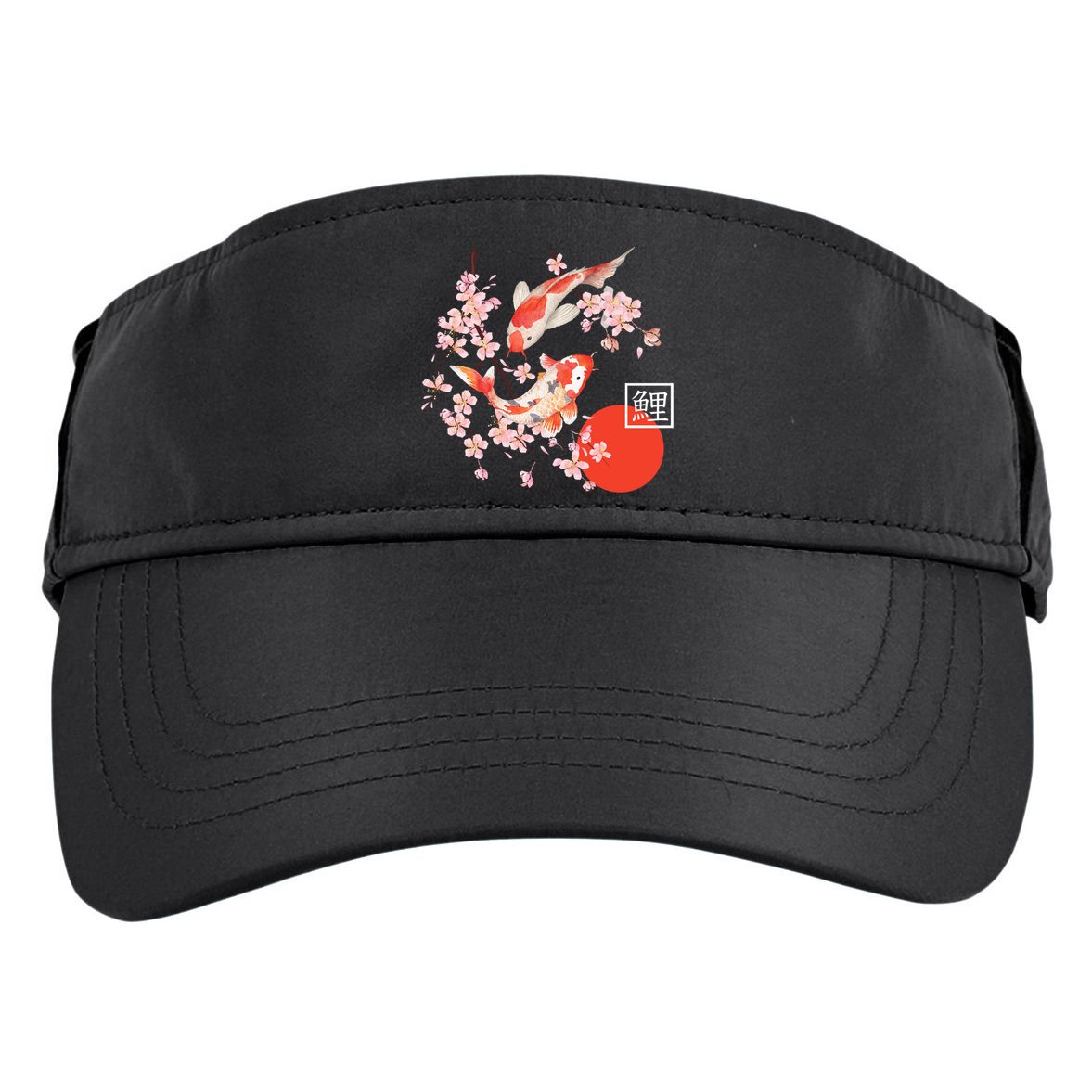 Cherry Blossom Koi Carp Fish Japanese Sakura Graphic Art Adult Drive Performance Visor