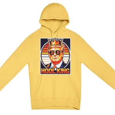 Cute Bitcoin King Trump Crypto Shades Future Of Money Premium Pullover Hoodie