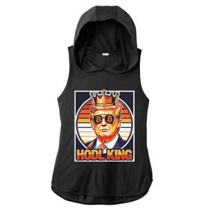 Cute Bitcoin King Trump Crypto Shades Future Of Money Ladies PosiCharge Tri-Blend Wicking Draft Hoodie Tank