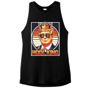 Cute Bitcoin King Trump Crypto Shades Future Of Money Ladies PosiCharge Tri-Blend Wicking Tank