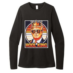 Cute Bitcoin King Trump Crypto Shades Future Of Money Womens CVC Long Sleeve Shirt