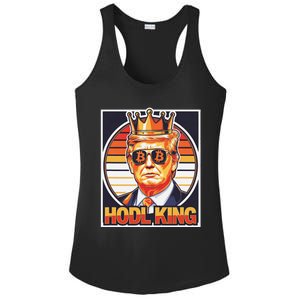 Cute Bitcoin King Trump Crypto Shades Future Of Money Ladies PosiCharge Competitor Racerback Tank