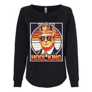 Cute Bitcoin King Trump Crypto Shades Future Of Money Womens California Wash Sweatshirt